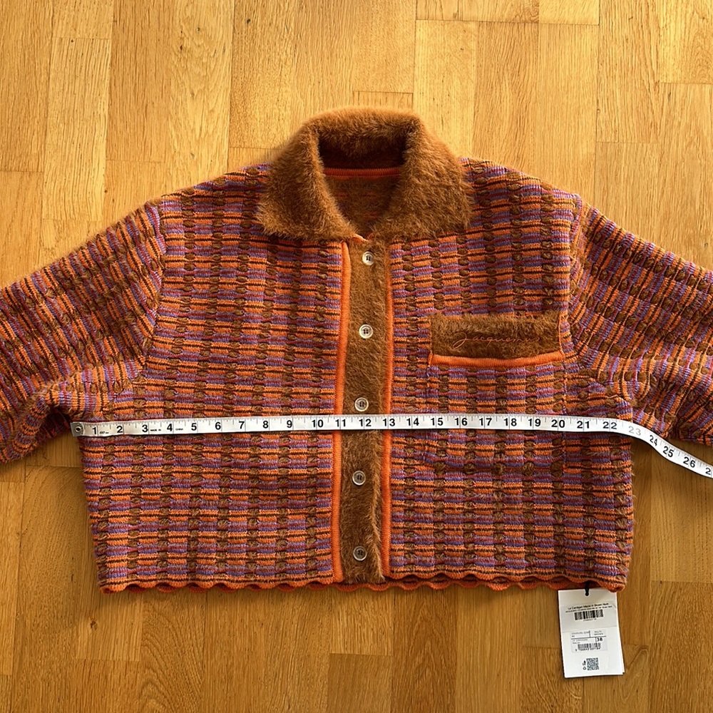 SOLD ✨Jacquemus Le Cardigan Macio in Brown Multi - Cropped - Picture 10 of 17